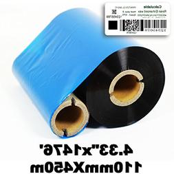 Calculable 2 Rolls 4.33"x1476'  Thermal Transfer Wax Ribbon 