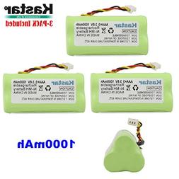 Kastar 3-PACK AAA 3.6V 1000mAh Ni-MH Rechargeable Battery Re