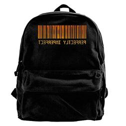 LONGAOYIJIA Barcode Canvas Shoulder Backpack Cute Running Ba