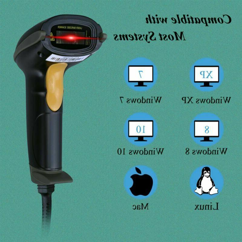Wonenice Scanner Wired Code Scanner Reader Black
